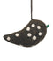 Polka dot bird ornament- chocolate Arcadia Home